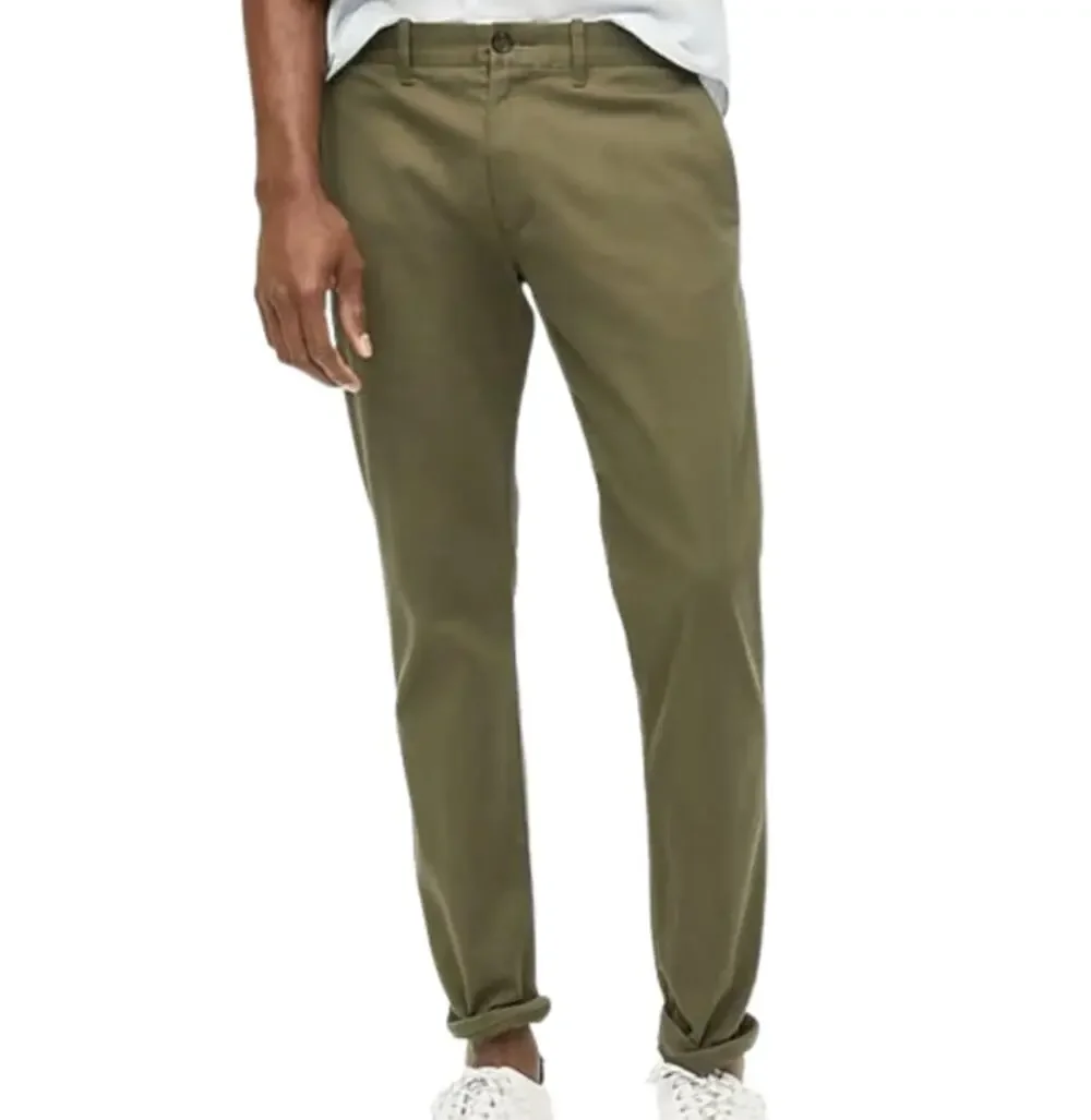 J.CREW Men's Slim-fit Flex Chino Pants 34x32 Catskill Green Flat Front H3167 NWT